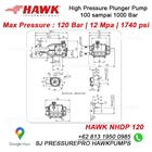 Pompa HPC High Pressure Cleaner 120 Bar 1740 psi 12.0 lpm HAWK NHDP1212R SJ PRESSUREPRO HAWK PUMPs O8I3 I95O O985 9
