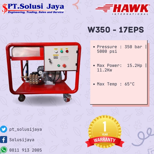 HAWK HIGH PRESSURE PUMP W350 - 17EPS 