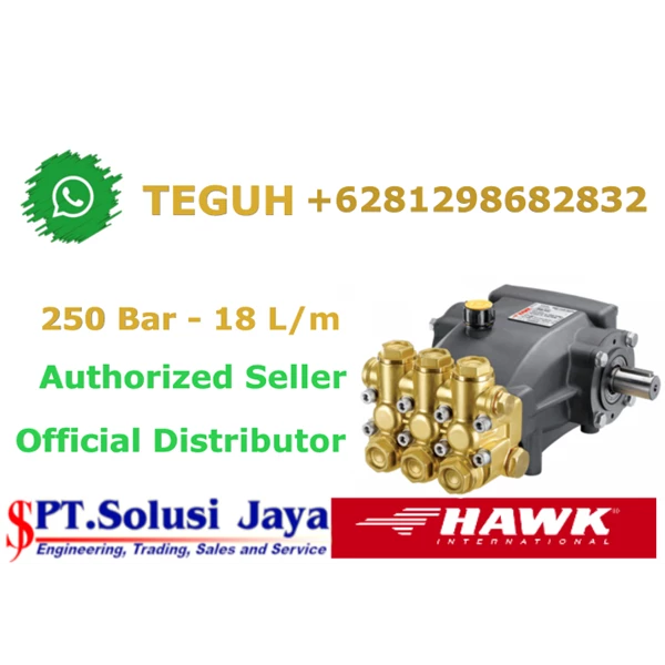 High Pressure Cleaner HAWK PUMP 250 Bar 18 LPM-11.5 HP 8.3 KW SJ Pressure Pro +6281298682832