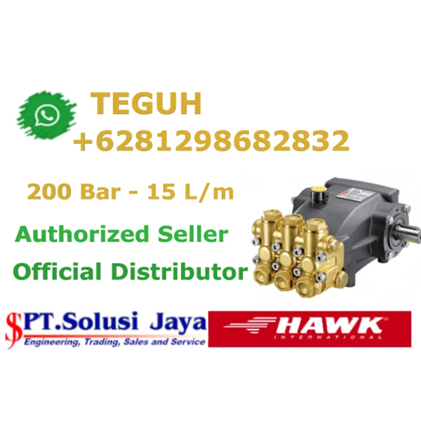 Pompa Hawk High Pressure Cleaner 200 Bar 15 LPM-7.7 HP 5.7 KW SJ Pressure Pro +6281298682832