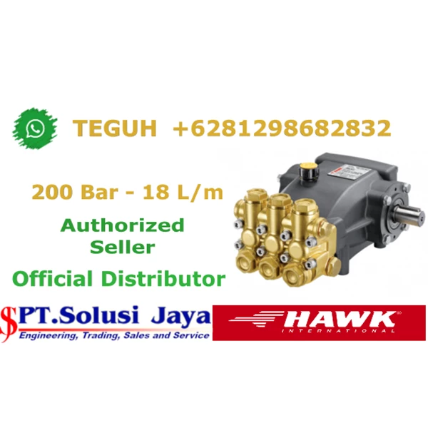 Pompa High Pressure Cleaner Hawk 200 Bar 18 LPM-9.2 HP 6.8 KW SJ Pressure Pro