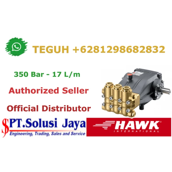 High Pressure Cleaner Hawk Pump 350 Bar 17 LPM-15.2 HP 11.2 KW SJ Pressure Pro