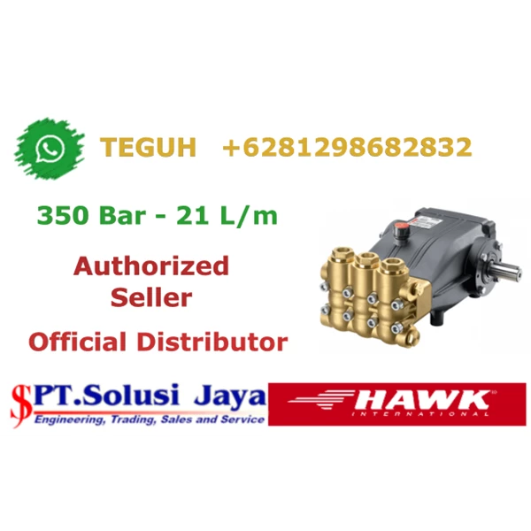 Pompa High Pressure Cleaner Hawk 350 Bar 21 LPM-19.5 HP 14.4 KW SJ Pressure Pro