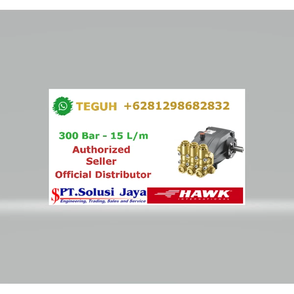 Pompa High Pressure Cleaner Hawk 300 Bar 15 LPM-15 HP 8.8 KW SJ Pressure Pro +6281298682832