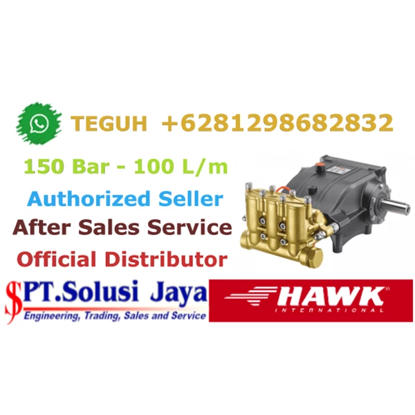 Pompa High Pressure Pump Hawk 150 Bar 100 Lpm 37.7 HP 27.7 kW - SJ Pressure Pro +6281298682832