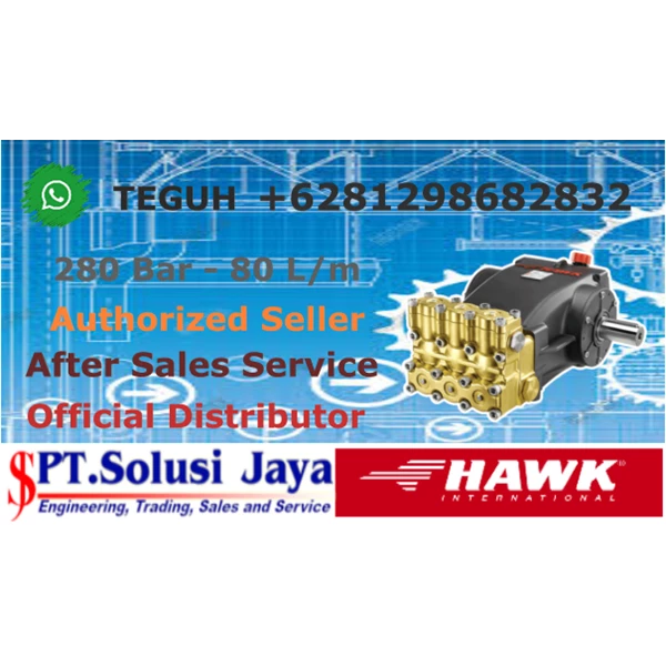 Pompa High Pressure Cleaner Hawk 280 Bar 80 Lpm 57.3 HP 42.1 kW - SJ Pressure Pro +6281298682832 - Diesel