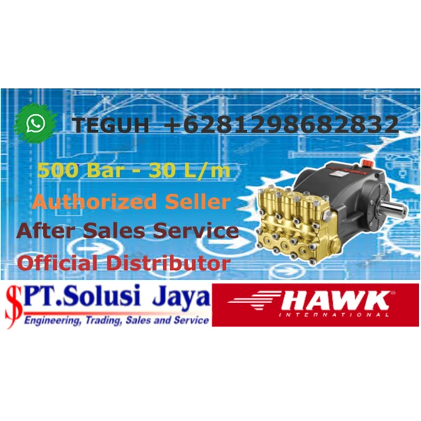 High Pressure Cleaner Hawk Pump 500 Bar 30 Lpm 37 HP 27.2 kW - SJ Pressure Pro +6281298682832