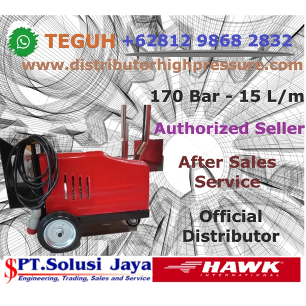 Pompa High Pressure HAWK Pump 170 Bar 15 Lpm - 9.2 HP 6.8 kW Diesel SJ Pressure Pro +6281298682832