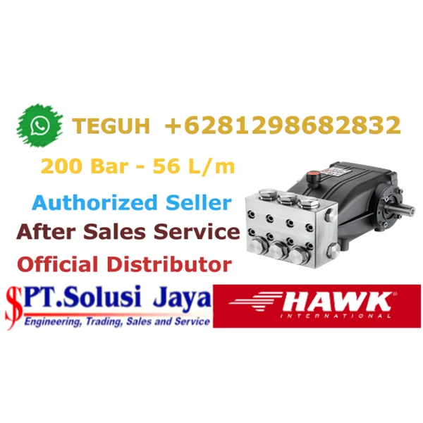 Pompa High Pressure Cleaner Hawk 200 Bar 56 Lpm 29.3 HP 21.5 kW Diesel - SJ Pressure Pro +6281298682832