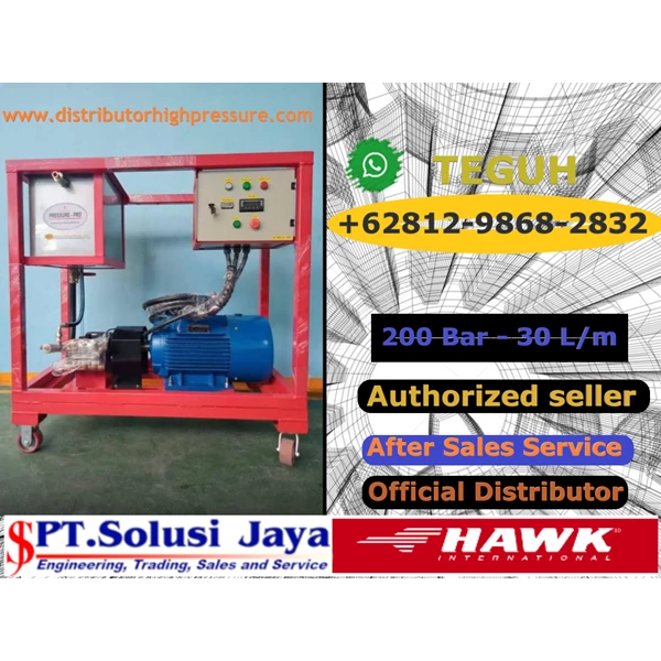 Pompa Tekanan TInggi Hawk XLT3020HTIR 200 Bar - 30 L/m - SJ PRESSUREPRO +6281298682832