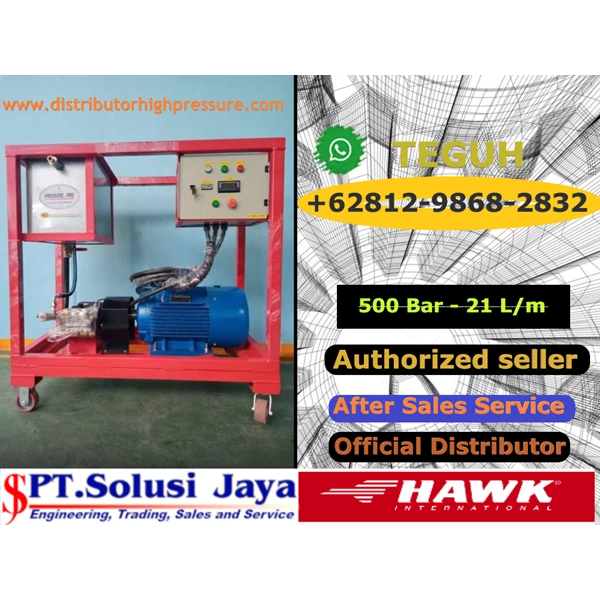 High Pressure Cleaner Hawk Pump 500 Bar - 21 L/m 20.3 kW 27.6 HP Diesel - SJ Pressure Pro +628129868282