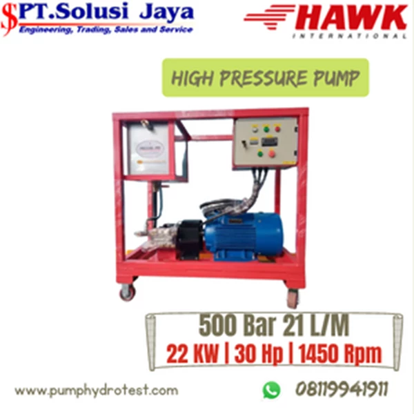 High Pressure Hawk Pump 500 Bar - 21 L/m 20.3 kW 27.6 HP Diesel - SJ Pressure 