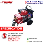 Alat Pembersih Tekanan Tinggi Hawk 200 Bar 14 L/m Diesel - SJ Pressure Pro  1