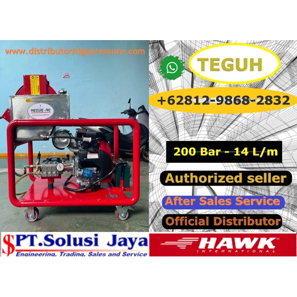 High Pressure Cleaner Hawk Pump 200 Bar 14 L/m 3400 RPM - SJ Pressure Pro +6281298682832
