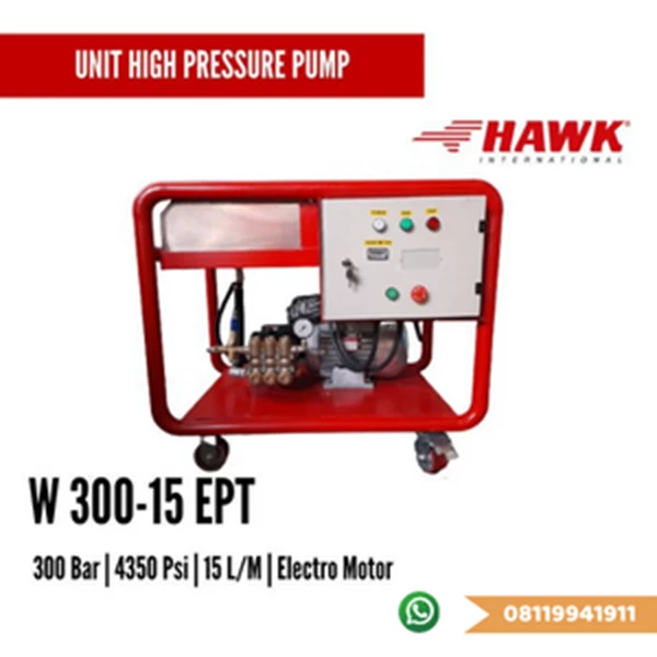 Alat Pembersih Tekanan Tinggi Hawk 300 Bar 15 L/m 8.8 kW - SJ Pressure Pro 