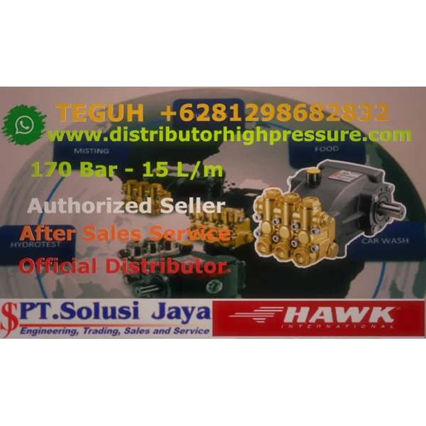 High Pressure Cleaner HAWK Pump 170 Bar 15 Lpm 6.8 kW - SJ Pressure Pro +6281298682832