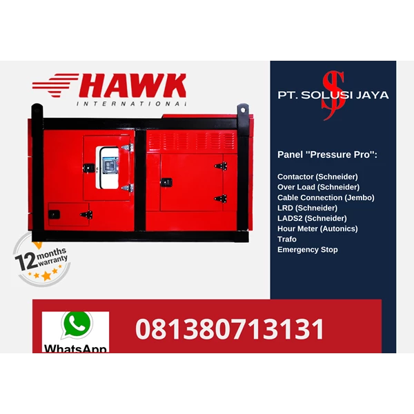 High Pressure Pump Hawk 600 Bar 30 LPM Diesel - SJ Pressure Pro