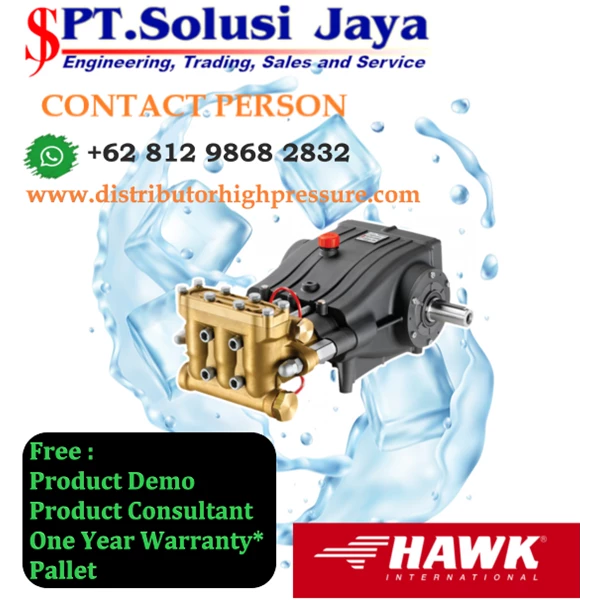 High Pressure Pump Hawk 600 Bar 30 LPM 1000 RPM ^ SJ Pressure Pro