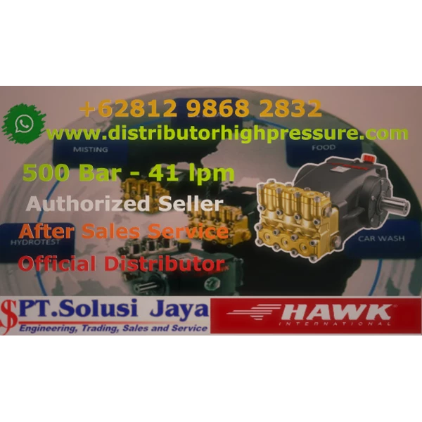 Pompa High Pressure Cleaner Hawk 500 Bar 41 LPM 1450 RPM Diesel Engine - SJ Pressure Pro