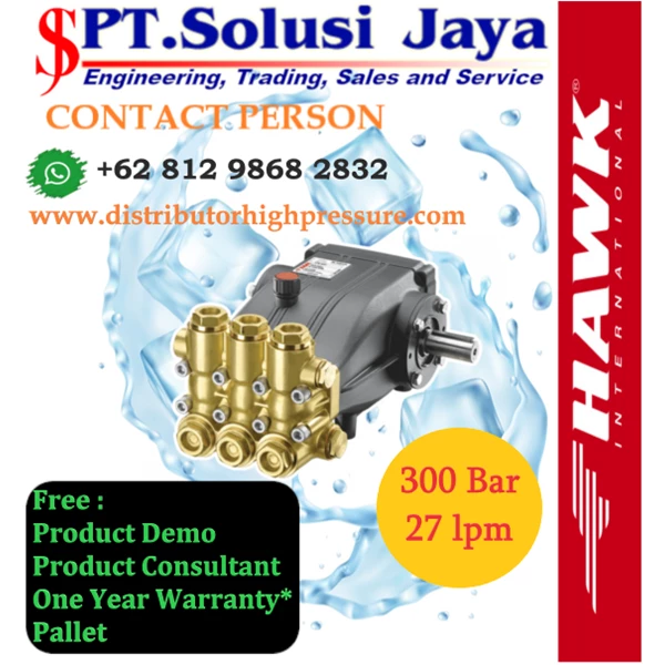 Pompa High Pressure Cleaner Hawk 300 Bar 27 LPM Diesel Yanmar - SJ Pressure Pro