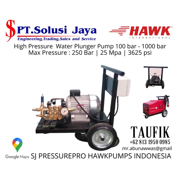 High Pressure Hydrotest Pump 200bar HAWK W 200-15 EPT SJ PRESSUREPRO HAWK PUMPs O8I3 I95O O985