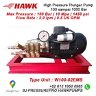 Pompa hydrotest 1450 Psi 100 bar SJ PRESSUREPRO HAWK PUMPs O8I3 I95O O985 2