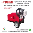 High pressure Pump water jet 200bar-15Lpm SJ PRESSUREPRO HAWK PUMPs O8I3 I95O O985 6