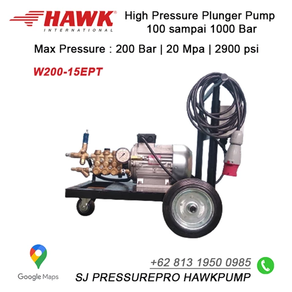 Pompa High Pressure Cleaning tekanan 200 Bar - 15 Lpm SJ PRESSUREPRO HAWK PUMPs O8I3 I95O O985