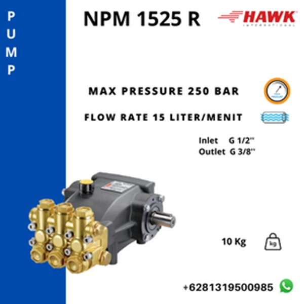 High pressure pump cleaning Hawk Pump 250 bar -15 Lpm SJ PRESSUREPRO HAWK PUMPs O8I3 I95O O985
