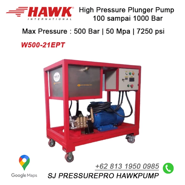 Hawk 500 bar 21 Lpm High pressure pump water blaster SJ PRESSUREPRO HAWK PUMPs O8I3 I95O O985