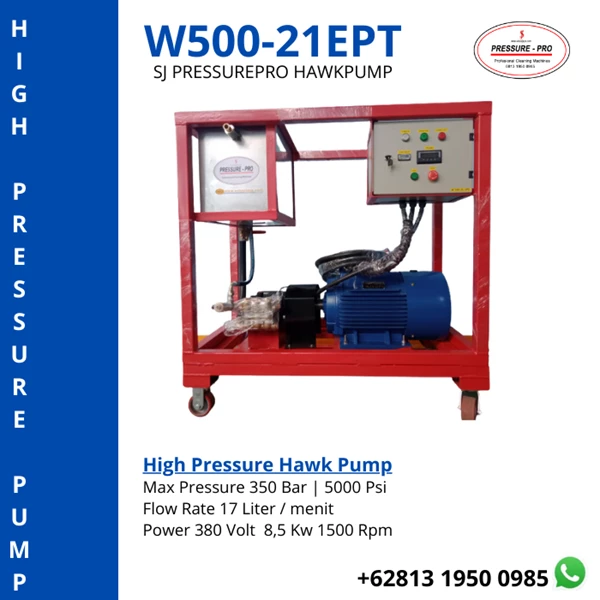 High pressure cleaner-high pressure pump-water jet pump 500 Bar 21 Lpm SJ PRESSUREPRO HAWK PUMPs O8I3 I95O O985