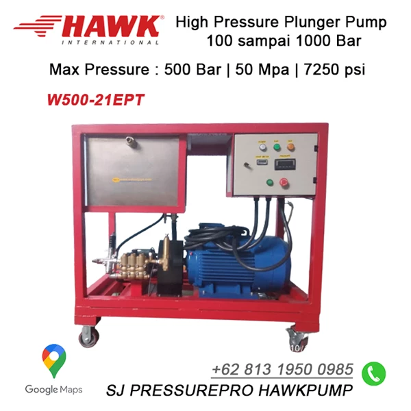 Pompa Hydrotest-High pressure pump 500 Bar 21 Lpm  SJ PRESSUREPRO HAWK PUMPs O8I3 I95O O985