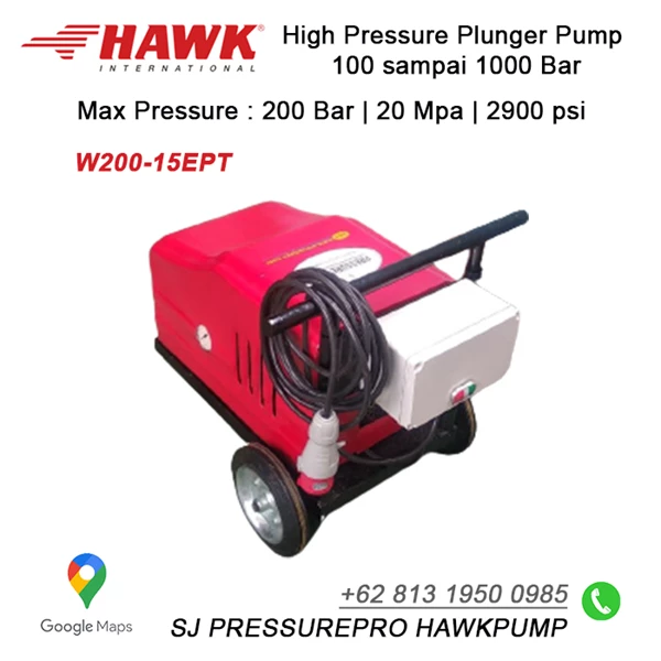 Pompa high Pressure Hydrotest Hydroblast Sandblast Misting  200 Bar 15 lpm SJ PRESSUREPRO HAWK PUMPs O8I3 I95O O985