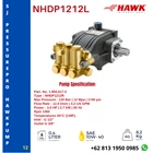 High Pressure Pump 120 bar waterjet cleaning SJ PRESSUREPRO HAWK PUMPs O8I3 I95O O985 5