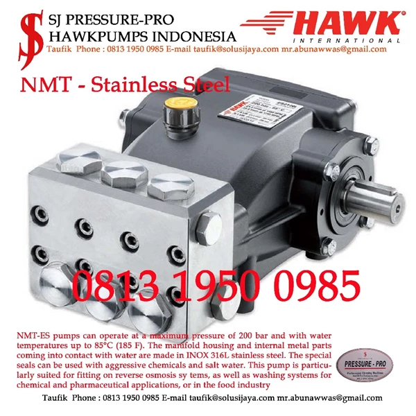 high pressure pumps tahan korosi SJ PRESSUREPRO HAWK PUMPs O8I3 I95O O985