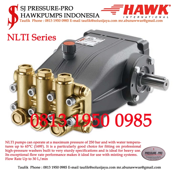 NLTI Series SJ PRESSURE-PRO HIHG PRESSURE PUMPS 250 BAR SJ PRESSUREPRO HAWK PUMPs O8I3 I95O O985
