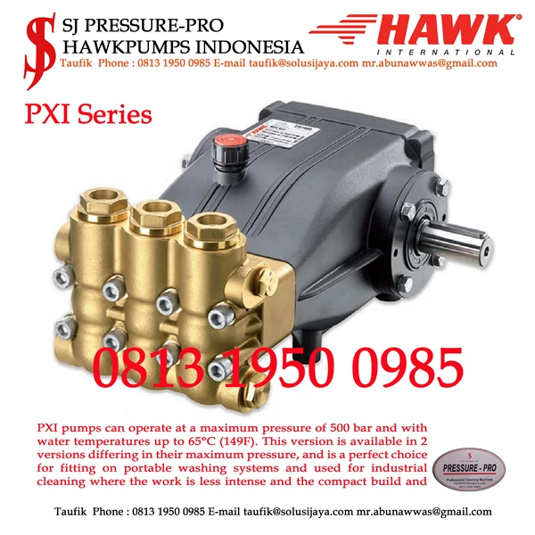 MPX Series SJ PRESSURE-PRO HIGH PRESSURE PUMP 500 BAR SJ PRESSUREPRO HAWK PUMPs O8I3 I95O O985