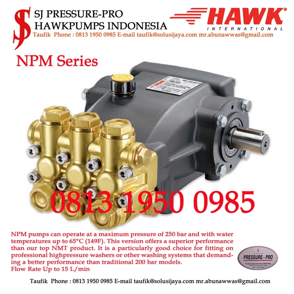 NPM Series SJ PRESSURE-PRO hydrotest pumps 250bar 3600psi 7500VA