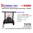 High Pressure Pump hydrotest Max Pressure : 250 Bar  25 Mpa  3625 psi Flow Rate : 30.0 lpm  7.9 US GPM HAWK XLT3025IR SJ Pressurepro Hawk Pump O8I3 I95O O985 5