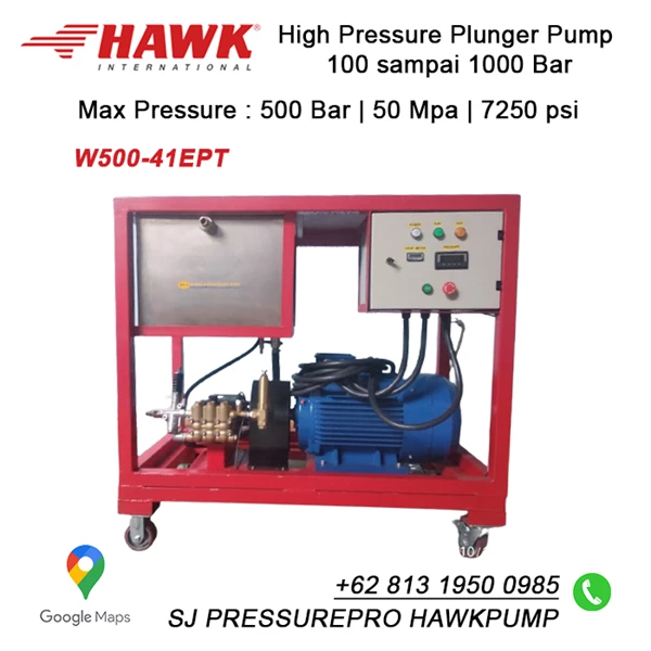 hydrotest pump 500 bar 41 lpm SJ PRESSUREPRO HAWK PUMPs O8I3 I95O O985