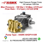 pompa piston NHD Pressure Max 150Bar 1740Psi 15lpm 1450rpm SJ PRESSUREPRO HAWK PUMPs O8I3 I95O O985 8