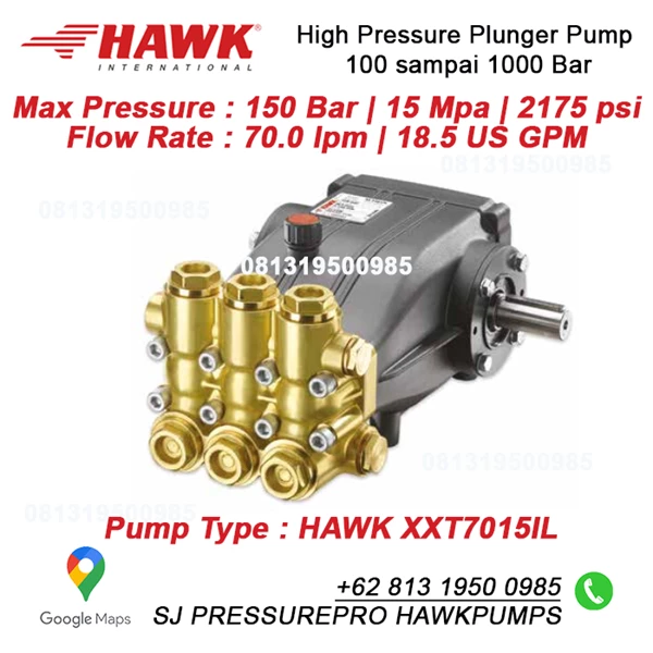 Piston Pump XXT Pressure Max 200Bar 2900Psi 55Lpm 1450rpm SJ PRESSUREPRO HAWK PUMPs O8I3 I95O O985