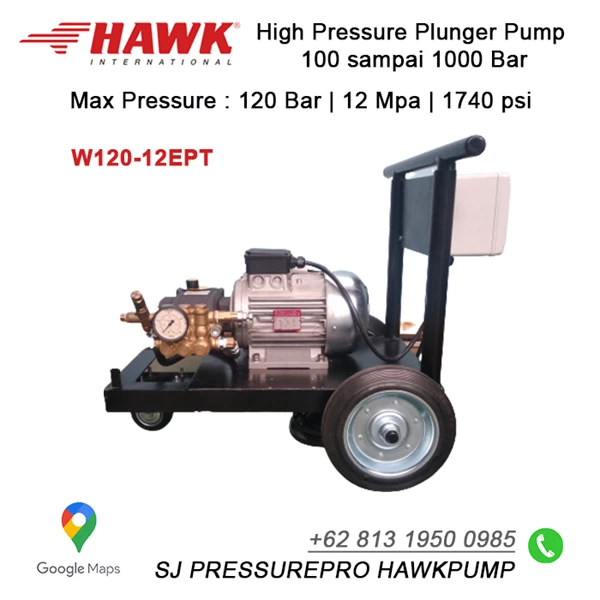Pompa Hydrotest 120 Bar 1700 Psi 12 Lpm SJ PRESSUREPRO HAWK PUMPs O8I3 I95O O985