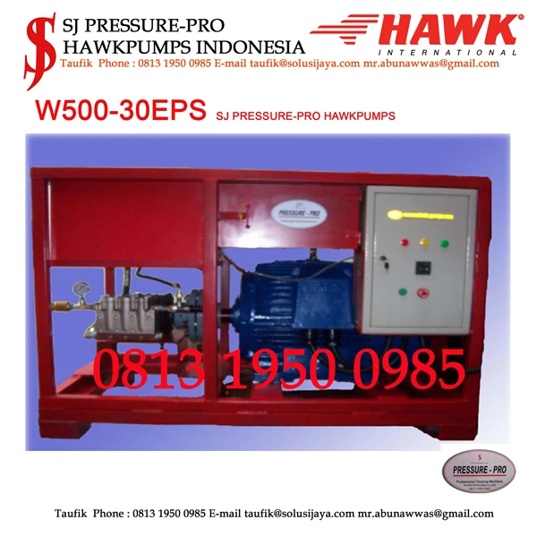 Hydrotest pump 500 bar 30 Lpm W500-30EPS SJ PRESSURE-PRO HAWKPUMPS