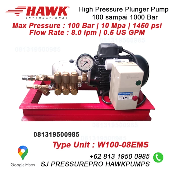 Steam Miisting pump 100 Bar 1.740Psi 2Lpm hydrotest SJ PRESSUREPRO HAWK PUMPs O8I3 I95O O985
