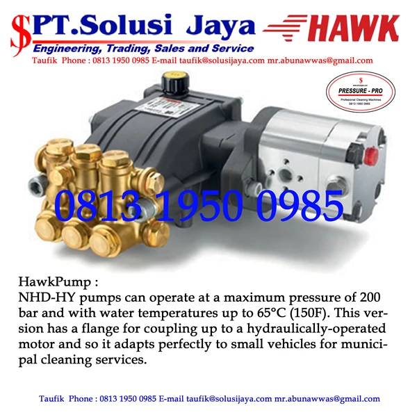 pompa steam high pressure pump pengerak hydraulicaly SJ PRESSUREPRO HAWK PUMPs O8I3 I95O O985