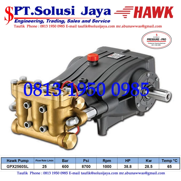 high pressure pump Hawk Pump HFR120SR Flow rate 120Lpm 150Bar 2200Psi 1000Rpm 46.1HP 33.9Kw SJ PRESSUREPRO HAWK PUMPs O8I3 I95O O985