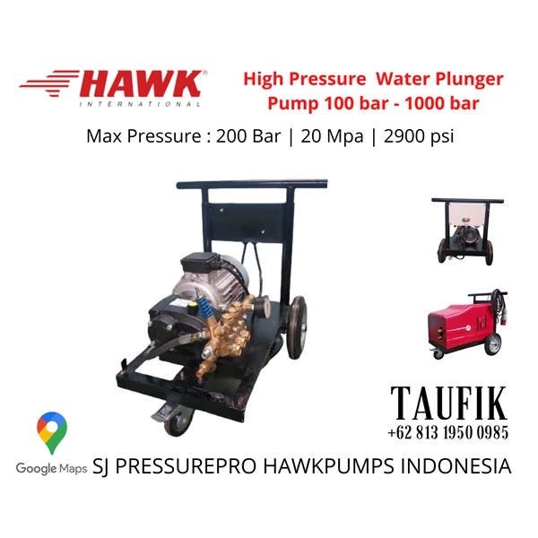 Pompa Hydrotest Hawk Pump NHD1115L Flow rate 11.0Lpm 150Bar 2200Psi 1450Rpm 4.3HP 3.2Kw