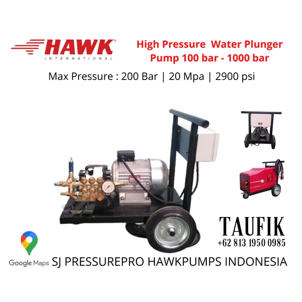 Hydrotest Hawk Pump NHD1115R Flow rate 11.0Lpm 150Bar 2200Psi 1450Rpm 4.3HP 3.2Kw SJ PRESSUREPRO HAWK PUMPs O8I3 I95O O985