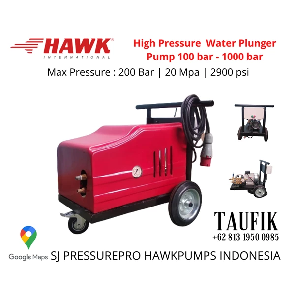 Pompa Hydrotest Hawk Pump NHD1215L Flow rate 12.0Lpm 150Bar 2200Psi 1450Rpm 4.6HP 3.4Kw